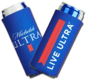 2019 michelob ultra slim line can cooler -2 pack coolie live ultra
