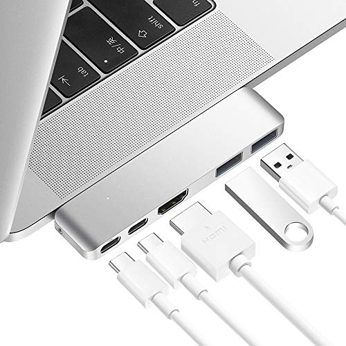 Purgo Mini USB C Hub Adapter Dongle for MacBook Air 2022-2018 and MacBook Pro 13 M2 2022-2016, MacBook Air USB Adapter with 4K HDMI, 100W PD, 40Gbps TB3 5K@60Hz, USB-C and 2 USB 3.0