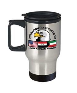 camp arifjan travel mug operation iraqi freedom kuwait