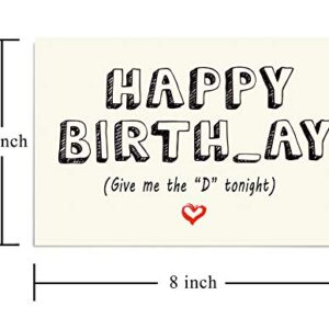 Birthday Card for Him | Naughty Happy Birthday Card for Boyfriend, Husband, Fiance | Funny Rude Card