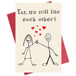 birthday card for boyfriend husband, sweet love card, funny anniversary card for her him husband wife,