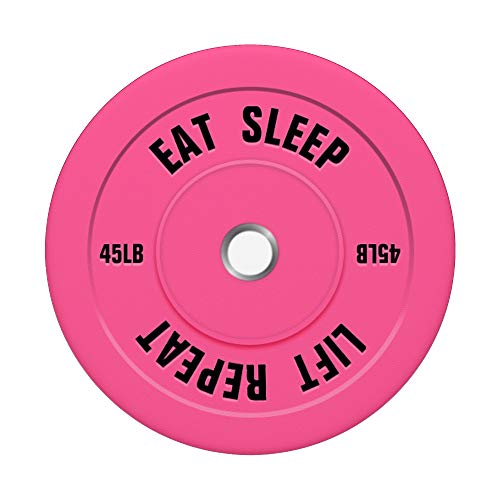 Hot Pink Bumper Plate Weights for Fitness PACG002 PopSockets PopGrip: Swappable Grip for Phones & Tablets