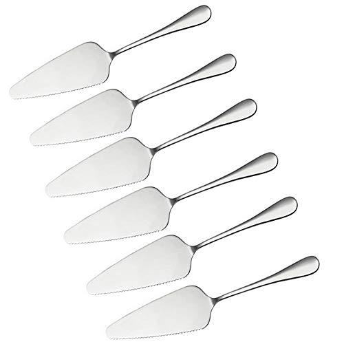 Pack of 6 Stainless Steel Pizza Pie Cake Server Pie Cake Serving Set, Pie Cake Pizza Shovel Cutter (Silver)