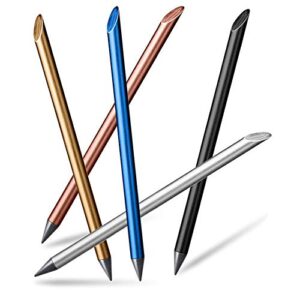designer automatic pencil, everlasting pencil, metallic pencil, ink-less pen, in-erasable pen, creative design (black)