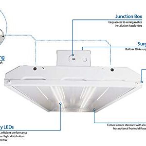 NICOR Lighting HBL3162UNV40K LED High Low Bay, White