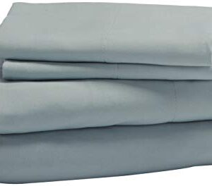 Amazon Basics 10-Piece Bed-in-a-Bag - Soft, Easy-Wash Microfiber - Full/Queen, Sea Foam Medallion