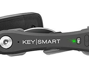 KeySmart Pro- Compact Smart Trackable Key Holder w LED Flashlight & Tile Bluetooth Key Finder Technology, EDC Key Organizer, Other Mini Tools & Accessories for Men, Husband & Dad