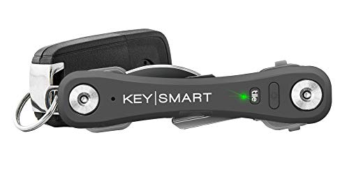 KeySmart Pro- Compact Smart Trackable Key Holder w LED Flashlight & Tile Bluetooth Key Finder Technology, EDC Key Organizer, Other Mini Tools & Accessories for Men, Husband & Dad