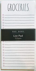 rae dunn list pad groceries 70 sheets lined