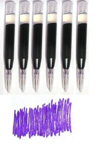6 - ion gel ink refill [bulk packing] compatible with cross roadster, vice, penatia gelicious, and matrix pens, smooth flow ink, (bulk packed) (purple)