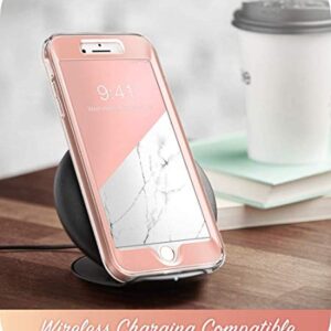 i-Blason Cosmo Glitter Clear Bumper Case for iPhone 8 Plus/iPhone 7 Plus, Marble