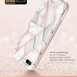 i-Blason Cosmo Glitter Clear Bumper Case for iPhone 8 Plus/iPhone 7 Plus, Marble