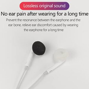EKIND 24 PCS Sponge Soft Earbuds Cover Pads Replacement for Earphone MP3 MP4 Stereo Headsets Protective Accessories Cap (White)