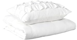 latitude ruby ruffle comforter set, twin, white