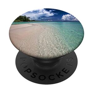 tropical summer caribbean beach view gift souvenir popsockets popgrip: swappable grip for phones & tablets