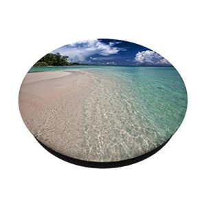 Tropical Summer Caribbean Beach View Gift Souvenir PopSockets PopGrip: Swappable Grip for Phones & Tablets