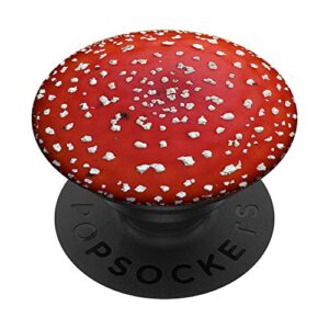 red fly agaric amanita mushroom fungus hipster nature gift popsockets popgrip: swappable grip for phones & tablets