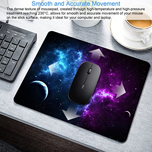 SHALYSONG Mouse pad Personalized Design Galaxy Computer Mousepad, Washable Non-Slip Rubber Mousepad 9.5 X 7.9 inch