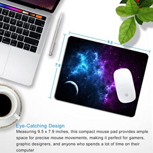 SHALYSONG Mouse pad Personalized Design Galaxy Computer Mousepad, Washable Non-Slip Rubber Mousepad 9.5 X 7.9 inch