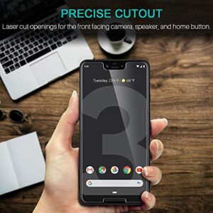 LK 3 PACK Screen Protector designed for Google Pixel 3 XL Tempered Glass High Clear, Case Friendly, Come with Installation Tray