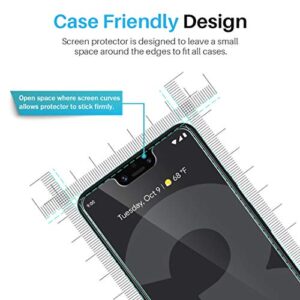 LK 3 PACK Screen Protector designed for Google Pixel 3 XL Tempered Glass High Clear, Case Friendly, Come with Installation Tray