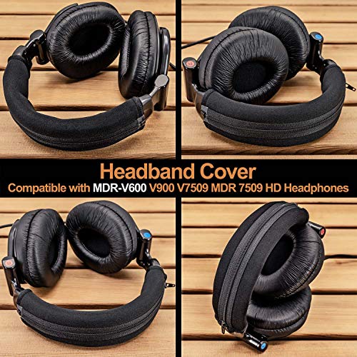 Replacement Headband Cover Compatible ATH M50X M50 M40X M40 M30X M20X Headphones (Black)