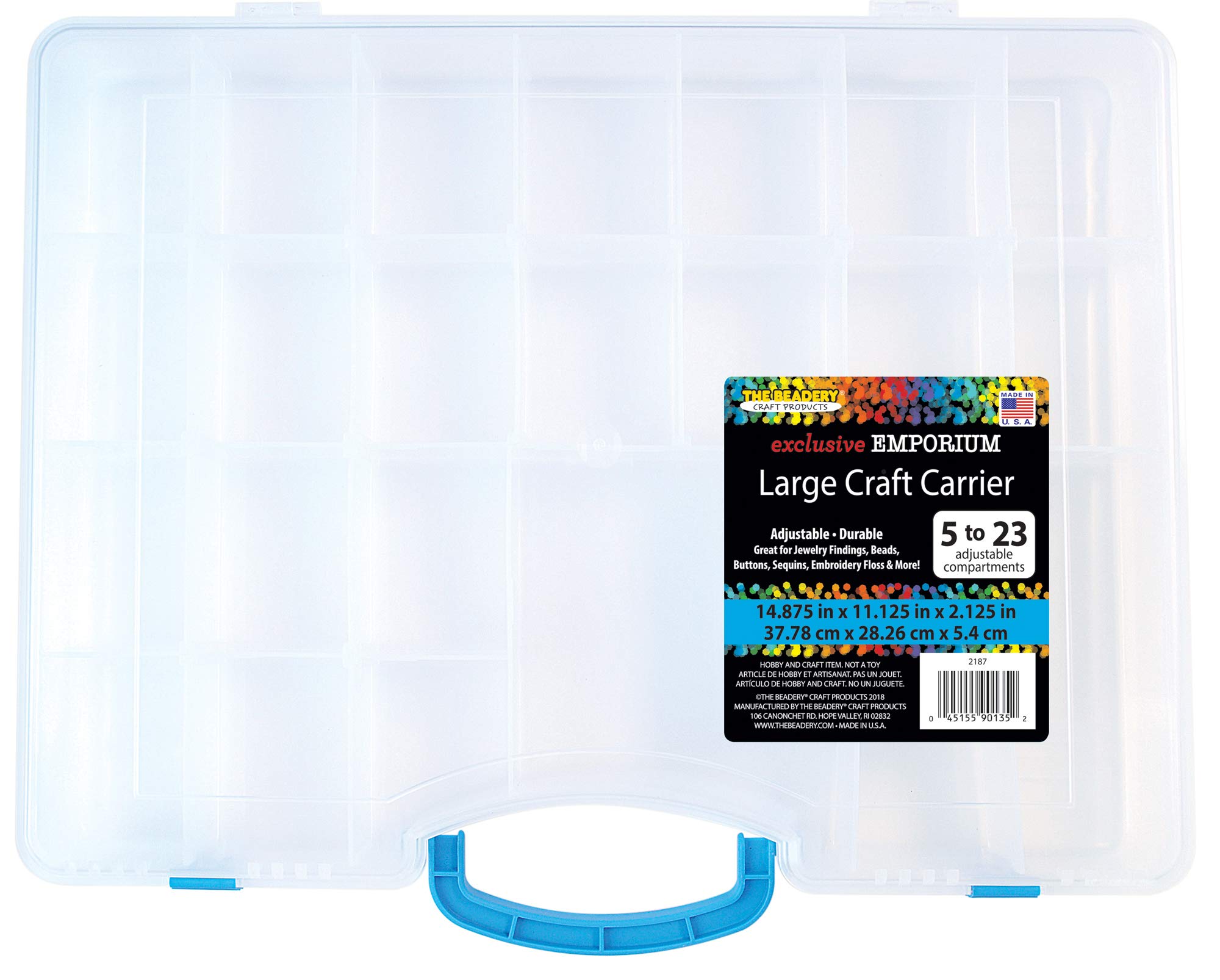 The Beadery Large Craft Carrier Storage Container, clear