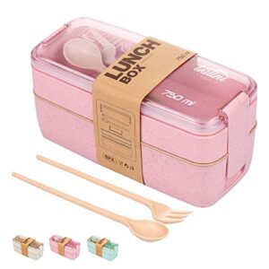 tarlini | stackable bento lunch box for adults - bentgo-inspired design - microwave & dishwasher safe - aesthetic & cute meal container - perfect for work, on-the-go - hot food, lunchboxes, meal prep