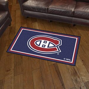 FANMATS 19908 NHL Montreal Canadiens 3ft. x 5ft. Plush Area Rug | Sports Fan Area Rug, Home Decor Rug and Tailgating Mat