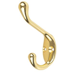 uniqantiq hardware supply heavy duty brass plated hat and coat hook | wall, hall tree, rack mount vintage coat hooks for hanging garment | h21-p2699-1bp (1)