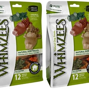 Whimzees 24 Count Medium Alligator Chews, Gluten Free Natural Dog Treats2