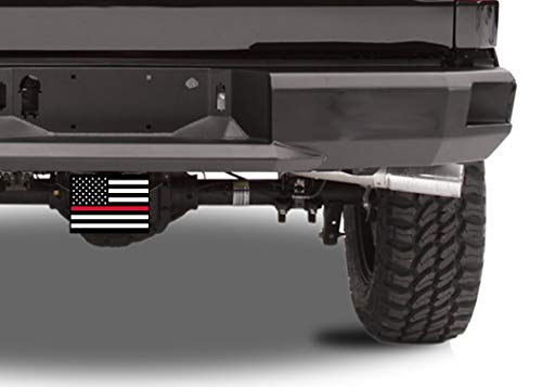 Thin Red Line Flag Trailer Hitch Cover Plug US Firefighter Fire Fighter Truck Department FD