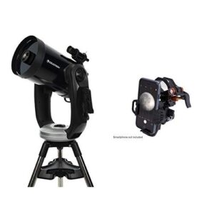celestron cpc 1100 starbright xlt gps schmidt-cassegrain 2800mm telescope with tripod and tube with nexyz 3-axis universal smartphone adapter