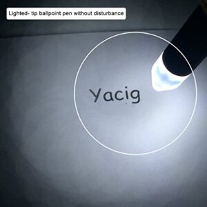 Yacig Light Up Pen, Technical Pen Intellectual LED Pen Light for Night Writing Lighted Tip Pen,Two Brightness Settings,1x AAA Battery Powered,Small LED Flashlights Pen,White Light(1-Pack)