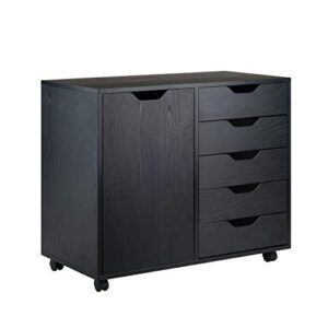 winsome cabinets wood halifax storage/organization, black