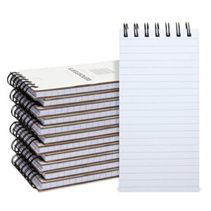 12 Pack Reporters Notebook, Spiral Note Pad for Journalist, Detective (70 Sheets/140 Pages Per Book, 4x8 In)