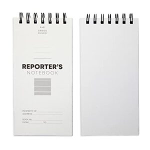12 Pack Reporters Notebook, Spiral Note Pad for Journalist, Detective (70 Sheets/140 Pages Per Book, 4x8 In)