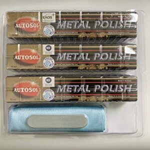 3 Packs Autosol Metal Polish 75ml/3.33oz for Car Metal Kitchen Cleaning Polishing Paste