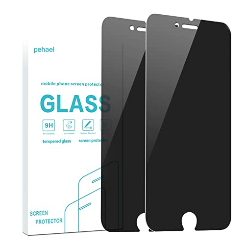 Pehael [2 Pack] Privacy Screen Protector for iPhone SE 2022 3nd Generation/iPhone SE 2020 2nd Generation/iPhone 8/iPhone 7 Anti-Spy Tempered Glass Film Upgrade 9H Hardness Case Friendly Easy Installation Bubble Free [4.7 inch]