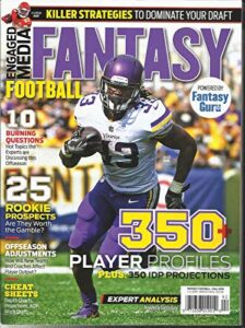 engaged media fantasy football magazine, 2018 football draft guide fall, 2018