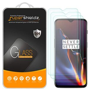 (3 Pack) Supershieldz Designed for OnePlus 6T Tempered Glass Screen Protector Anti Scratch, Bubble Free