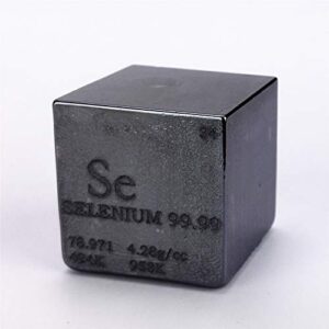 1 inch 25.4mm cast selenium cube 99.99% engraved periodic table se specimen