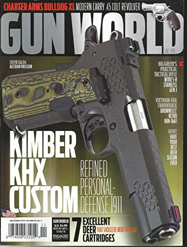 GUN WORLD MAGAZINE, KIMBER KHX CUSTOM NOVEMBER, 2018 VOLUME, 59 NO. 11