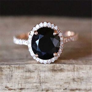 nutchanan classic black stone rings for women wedding engagement ring gift crystal ring rose gold luxury jewelry bague femme anillos mujer (7)