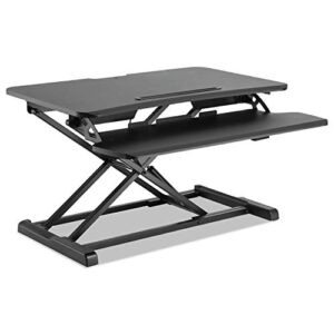 alera adaptivergo two-tier sit-stand lifting workstation, 31.5" x 26.13" x 4.33" to 19.88", black