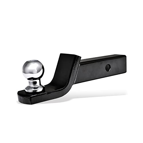 Stehlen 733469487876 Universal Trailer Hitch 2 Inch Drop Loaded Ball Mount Receiver 2" - Silver with Polished Chrome