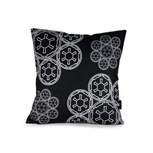 seven20 sw10689 star wars empire square pillow, 1 count (pack of 1), black