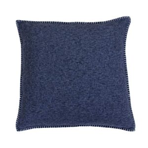 thro by marlo lorenz georgetown chunky weave whipstitch square, set of 2 throw pillow, denim blue