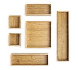 whitmor 6-piece bamboo drawer organizers