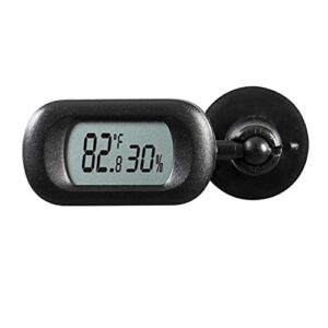 REPTI ZOO Reptile Terrarium Thermometer Hygrometer Digital Display 360 Degree Rotation with Suction Cup, 3-Sides Mounting